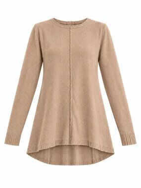 Neiman Marcus Camel Long Cashmere Sweater, Size S